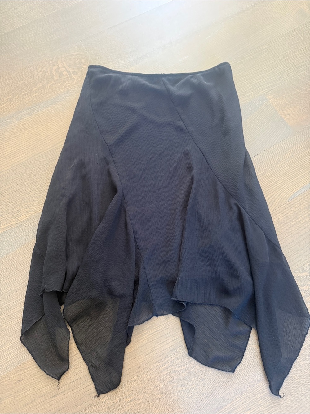 Asymmetrical vintage black skirt